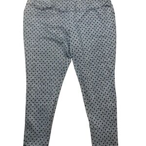 Chico's Black and Gray Polka Dot Pants